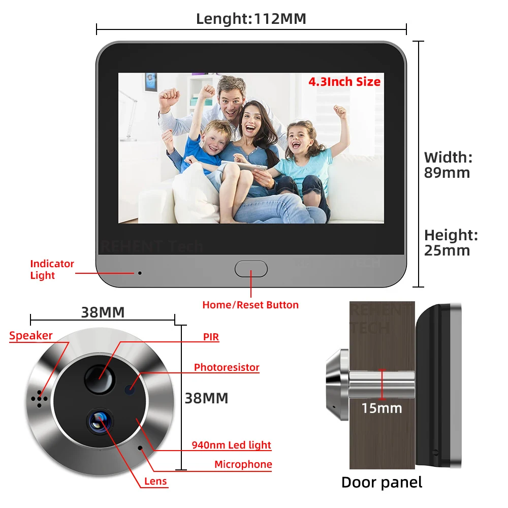 MINI Two Way Audio 3MP Tuya Smart WiFi Digital Door Eye Peephole Viewer No Red Night Exposure Night Vision PIR Camera Wide View 5 MINI Two Way Audio 3MP Tuya Smart WiFi Digital Door Eye Peephole Viewer No Red Night Exposure Night Vision PIR Camera Wide View 5